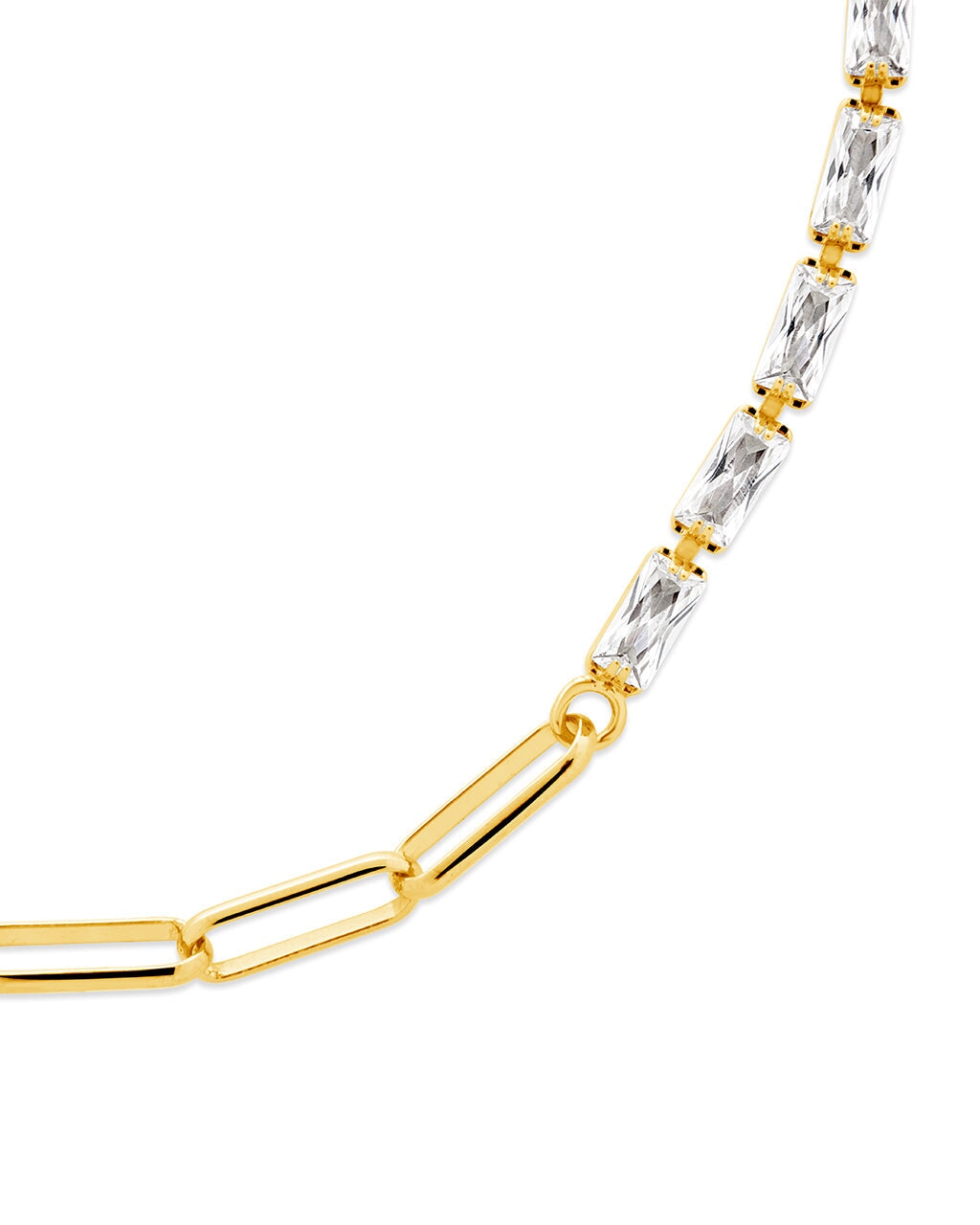 Hunter CZ Tennis & Paperclip Chain Bracelet for Women - Elegant Cubic Zirconia & Gold Plated Jewelry - Perfect for Parties, Weddings & Everyday Wear