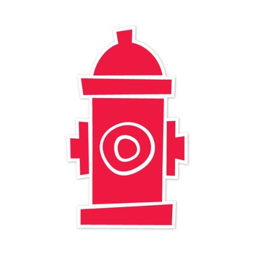 Peel & Stick Fire Hydrant Wall Decal - Caleb Gray Studios (15.25x24 in) Removable Waterproof Vinyl Sticker for Kids Room, Nursery & Home Decor