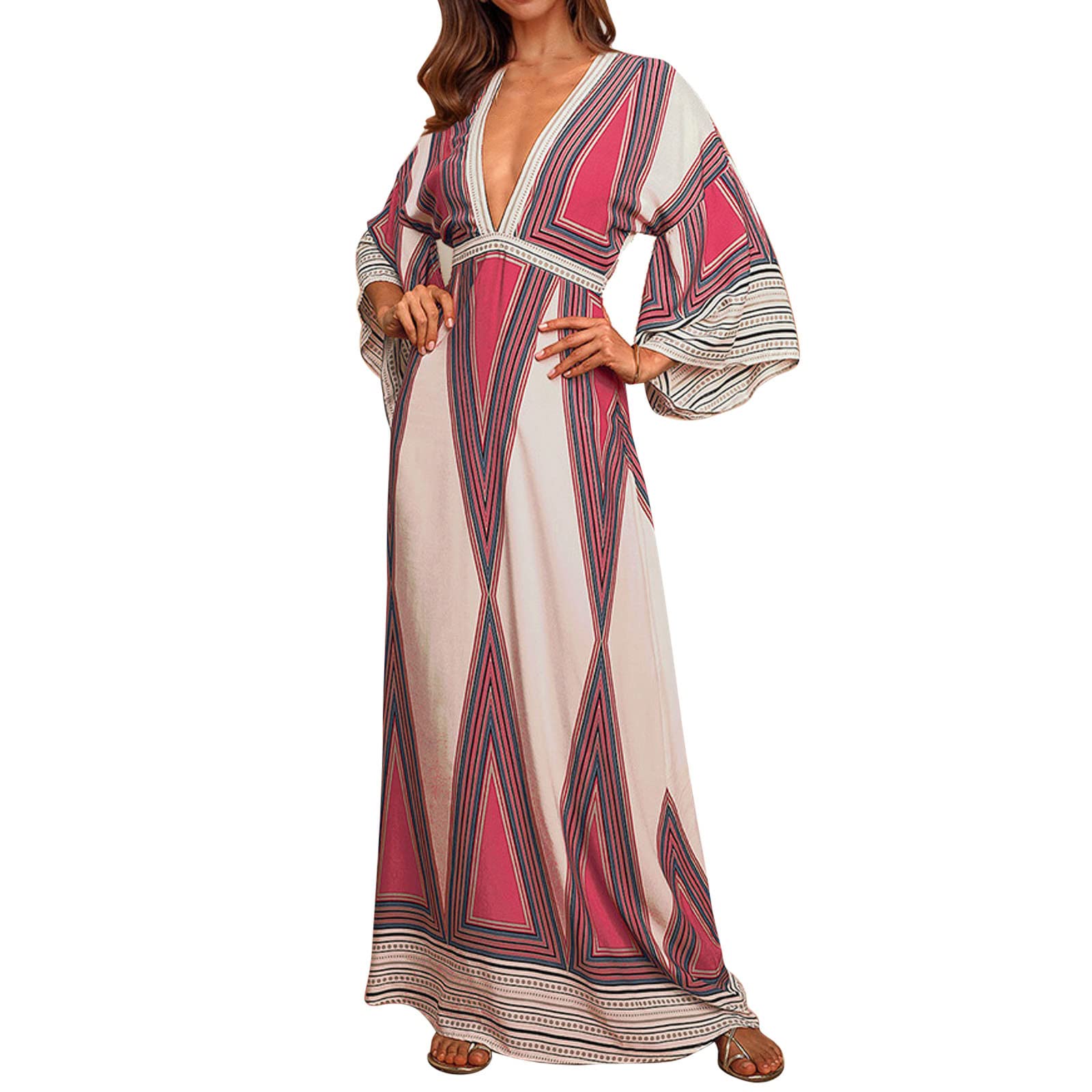 Stylish Women's Plaid Print Retro Long Dress - Sexy V-Neck Wrap Summer Dress for Spring & Summer | Perfect for Date Night, Office Wear & Casual Outings
