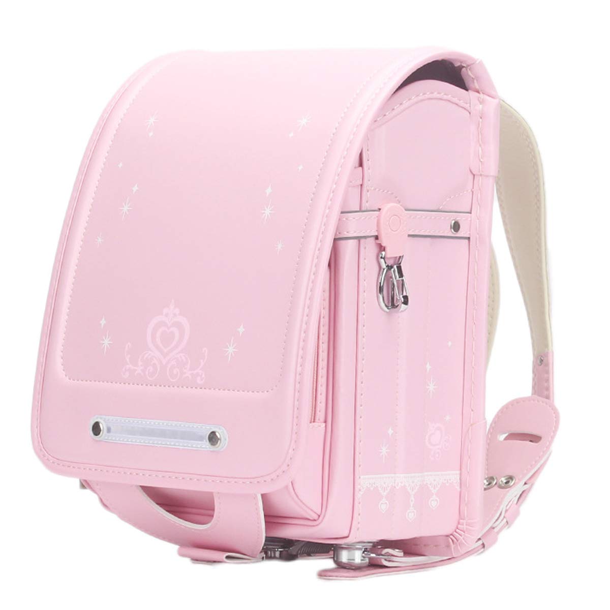 Premium Japanese Randoseru Backpack for Kids - PU Leather, Waterproof, Automatic Opening, Pink - Perfect for School, Travel & Daily Use