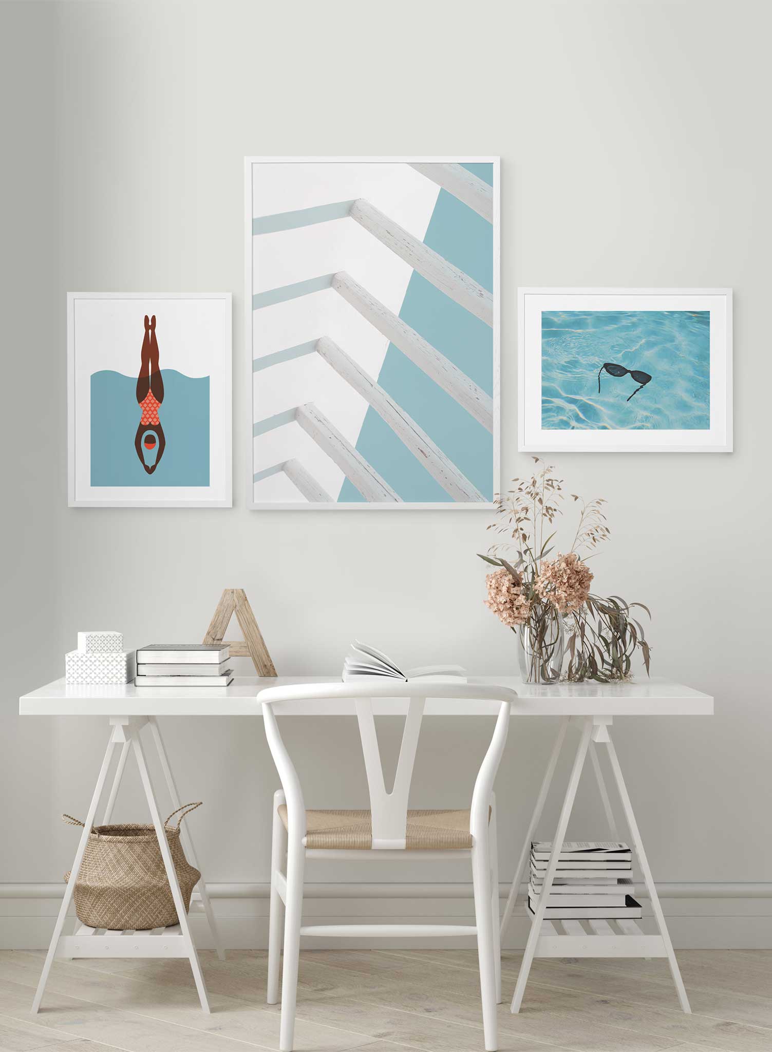 Peek a Boo Blue Poster - High-Quality Wall Art for Kids Room, Nursery Decor & Playroom - Perfect for Baby Showers, Birthday Gifts & Home Decoration