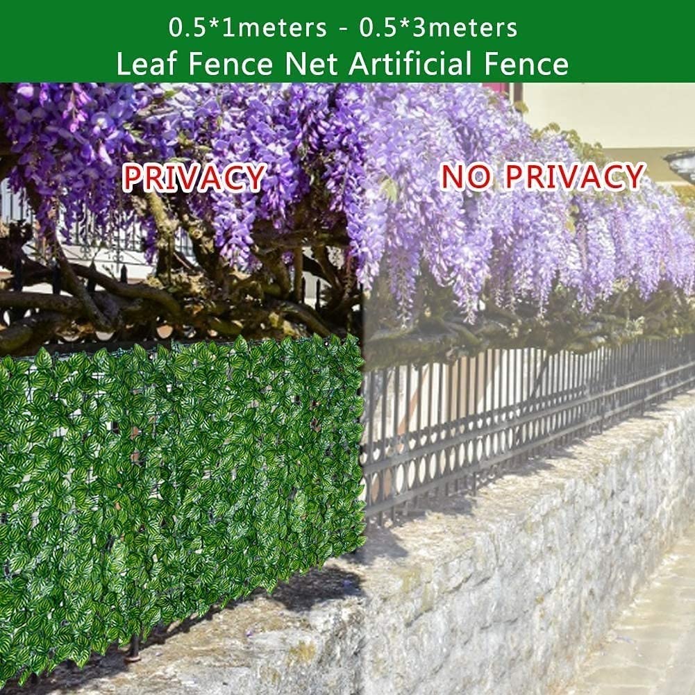 Artificial Leaf Privacy Screen - 200x300cm Green Faux Foliage for Garden Decor, Wedding Backdrops & Outdoor Fence Covering | UV Resistant Decorative Panel for Patio, Balcony & Event Decorations