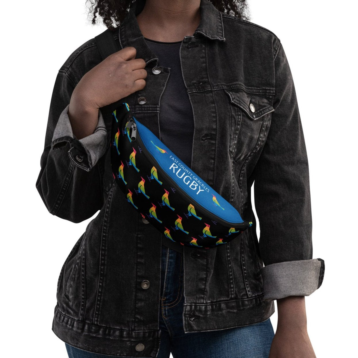 East Co. Grackles Fanny Pack - Waterproof Waist Bag for Men & Women - Hands-Free Crossbody Bum Bag for Hiking, Running, Travel & Outdoor Activities
