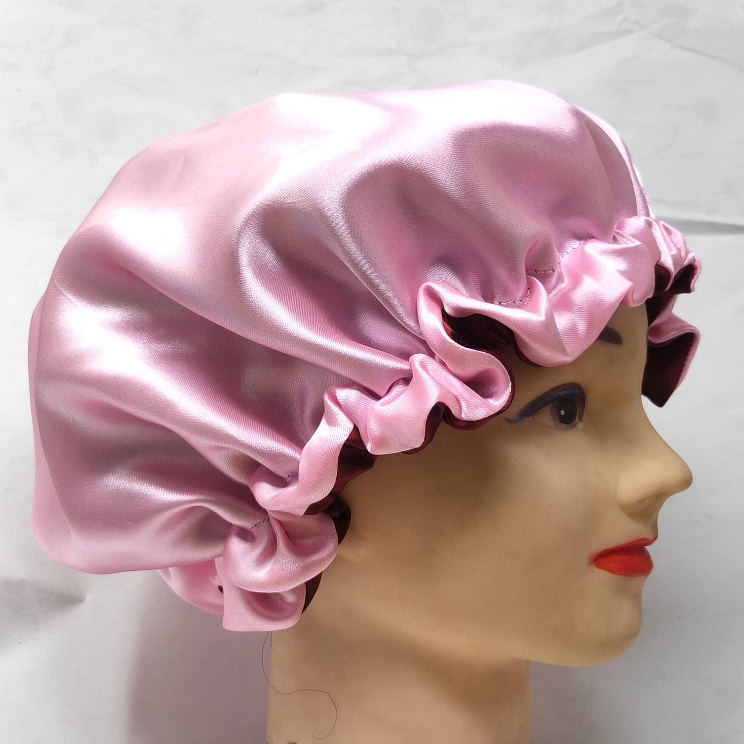 Anokhi Ada Dual Layer Satin Bonnet for Girls & Women - Silk-Like Hair Protection for Curly & Natural Hair - Sleep & Travel Essential (36-03)