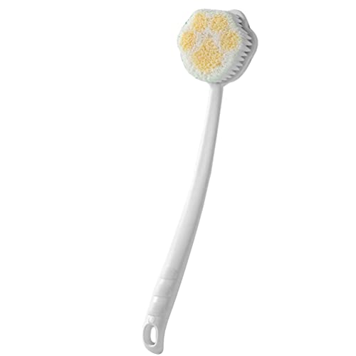 EXCLUZO Shower Brush with Bristles - Back Scrubber & Body Exfoliator for Wet/Dry Use in Bathroom