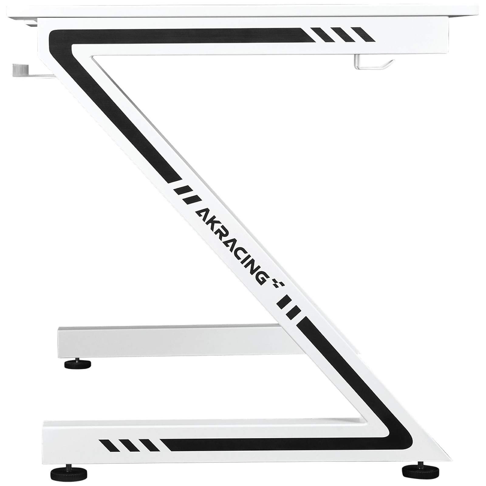 AKRacing Sierra Large White Gaming Desk with Sturdy Metal Frame - Includes Cable Management & XL Gaming Mousepad for PC & Console Gamers - Perfect for Esports, Streaming & Home Office Setup (AK-Sierra)