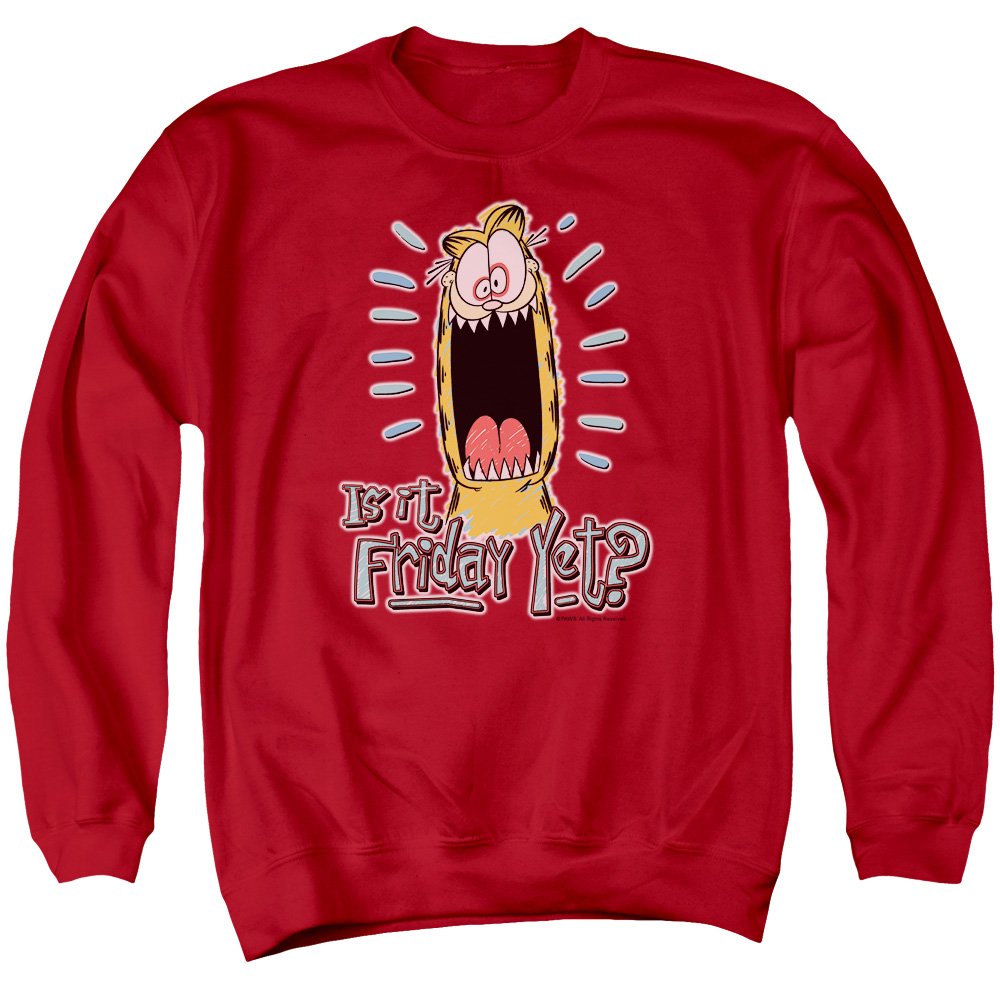 Garfield Friday Unisex Adult Crewneck Sweatshirt - Comfortable Cotton Pullover for Men & Women | Casual Wear, Lounge Outfit, Gift for Garfield Fans