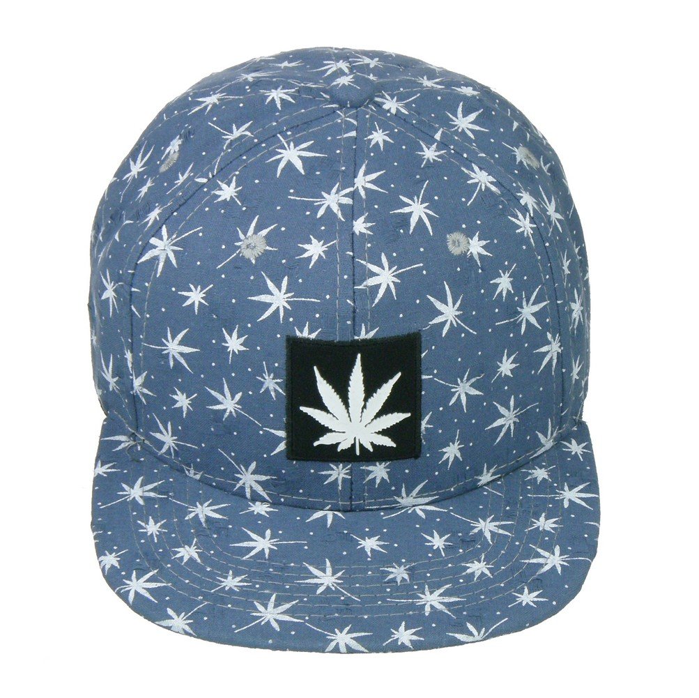 Joycap Kush Marijuana Embroidered Flat Bill Snapback Hat - Stylish Cannabis Leaf Design for Men & Women - Perfect for Streetwear, Hip Hop Fashion & 420 Events