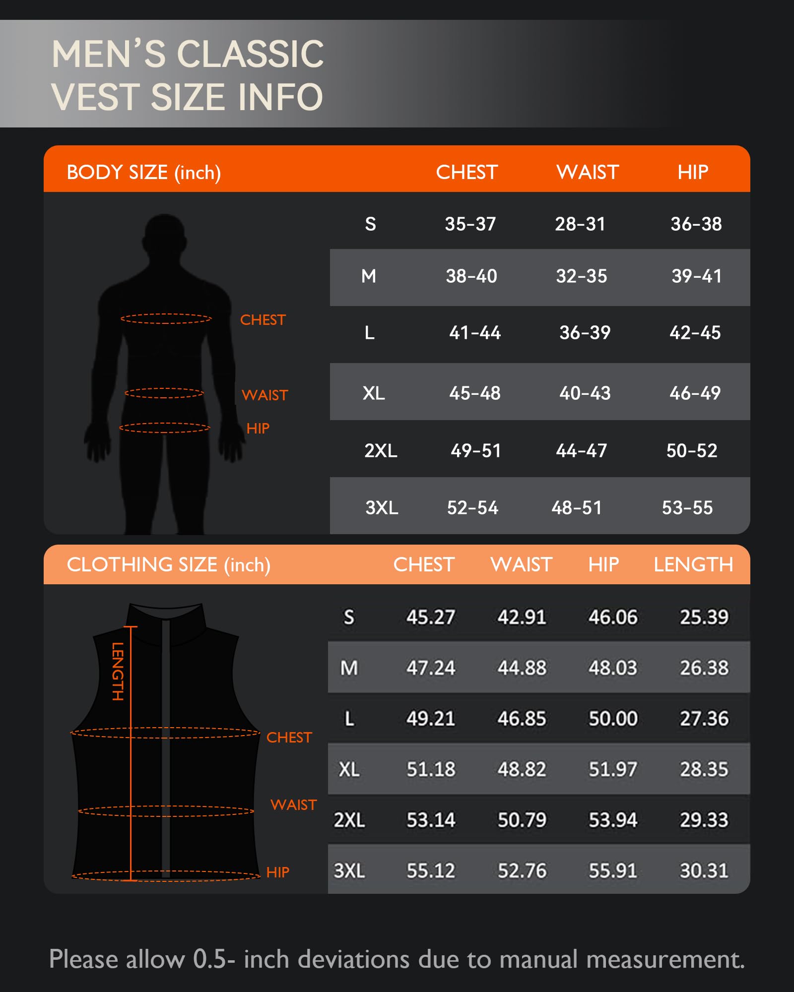 Heated Vest for Men with Rechargeable Battery Pack - Lightweight Fast Heating Winter Jacket - Perfect Christmas Gift for Dad, Husband, Boyfriend - Great for Outdoor Activities, Hiking, and Cold Weather