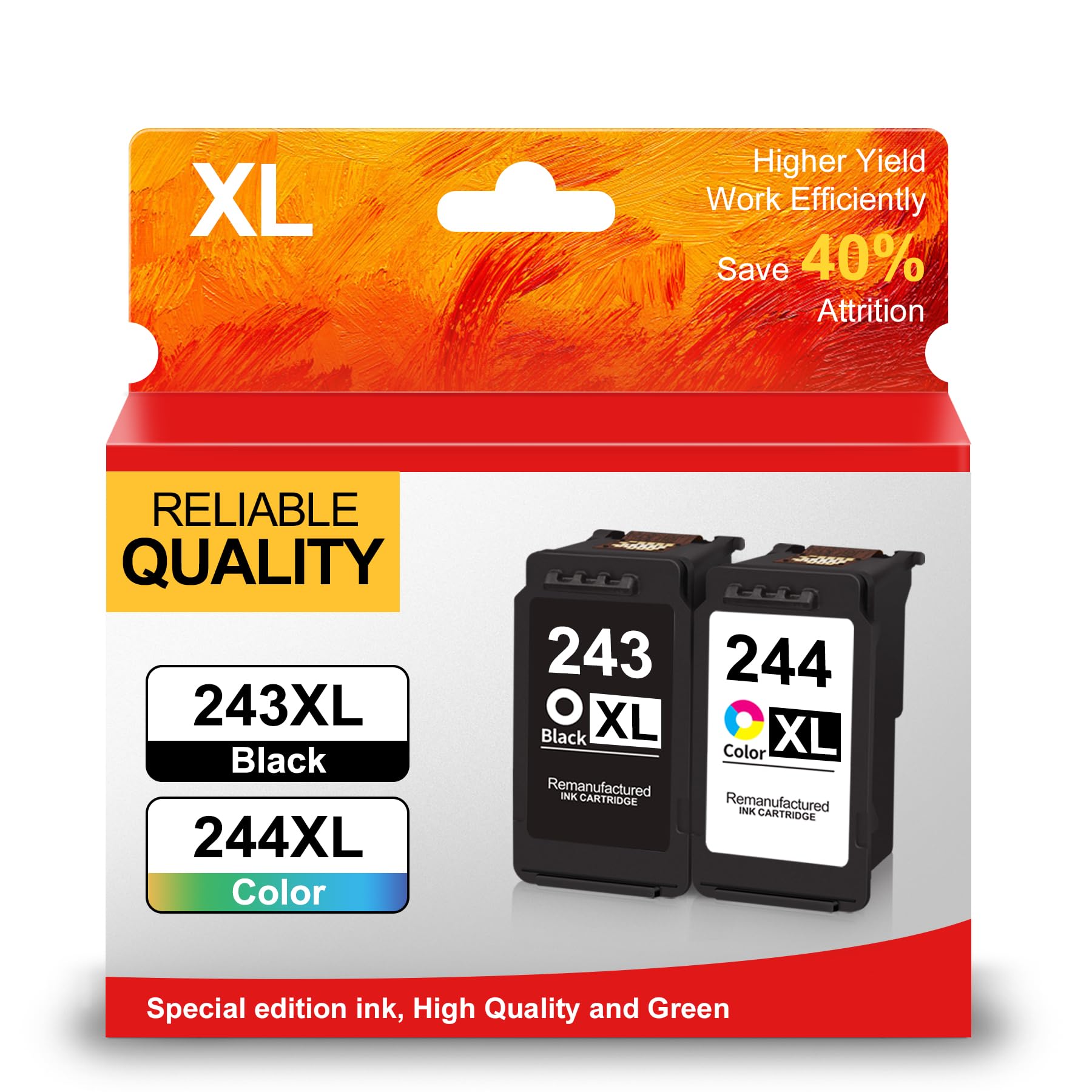 Canon 243XL 244XL Ink Cartridge Combo Pack - for PIXMA Printers | Home & Office Use