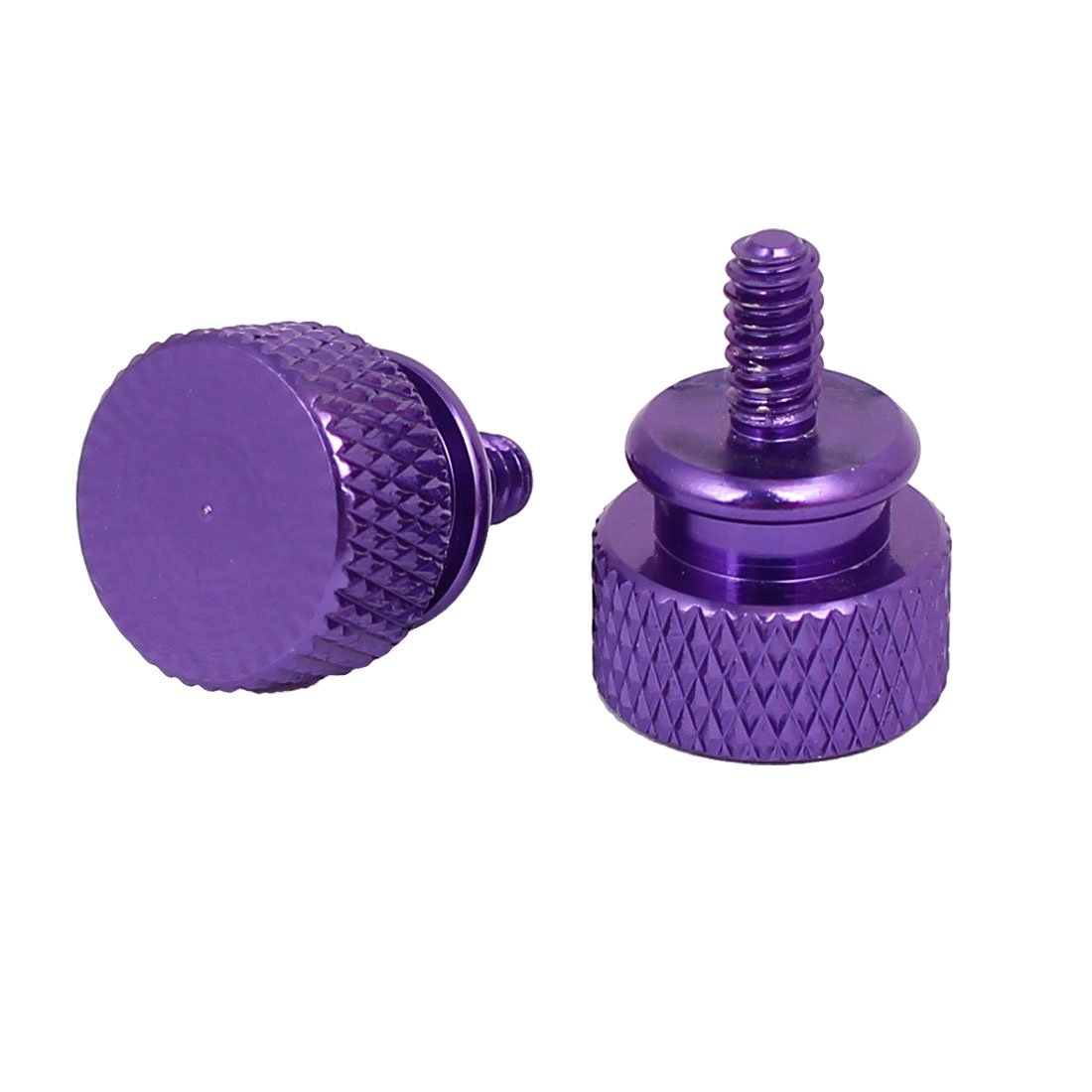 uxcell 10pcs Purple 6#-32 Fully Threaded Knurled Thumb Screws for PC Computer Case - Perfect for DIY PC Building & Hardware Upgrades