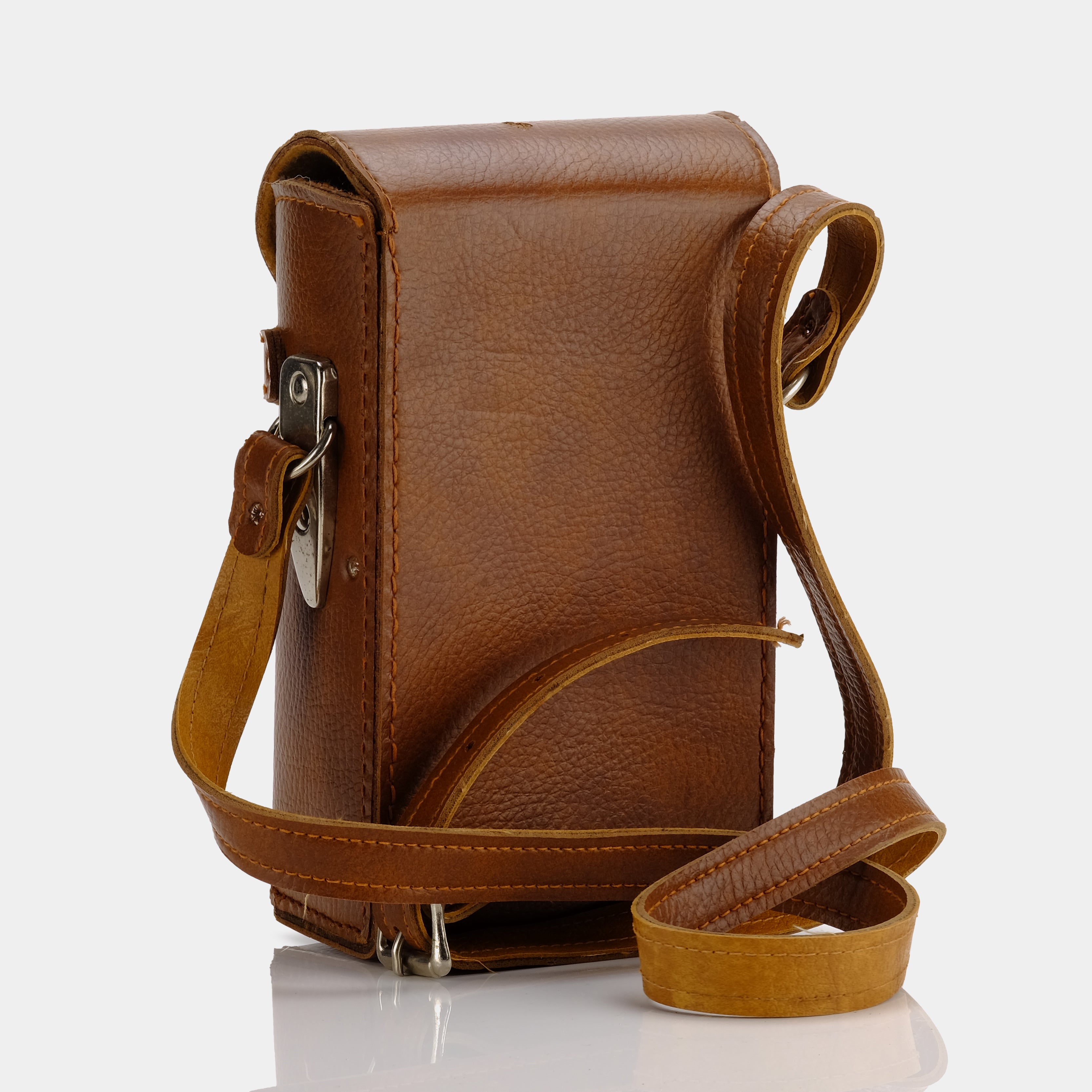 Premium Brown Leather Folding Camera Case - Waterproof DSLR/SLR/Mirrorless Camera Bag for Travel & Outdoor Photography