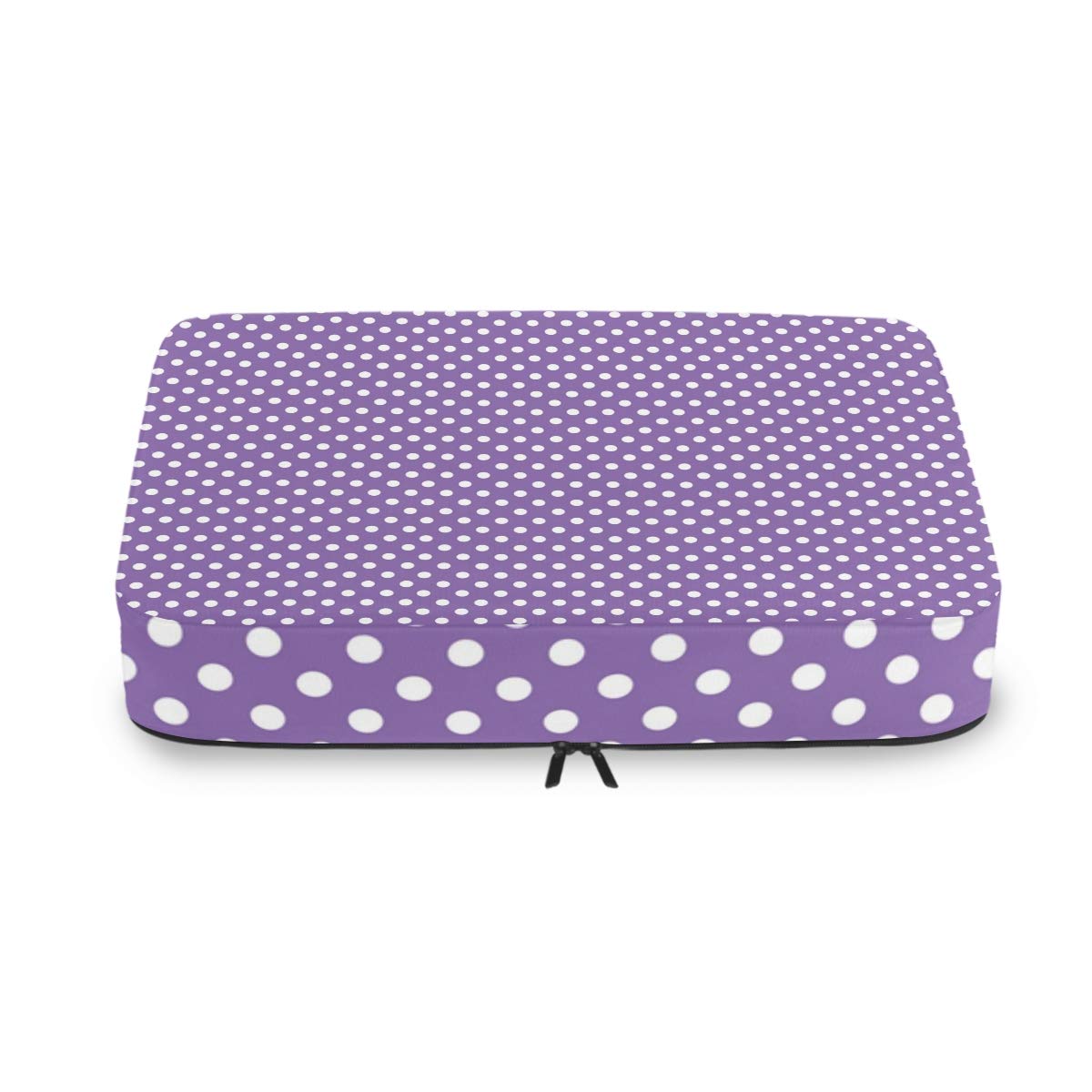 4 Pack Travel Packing Cubes with Toiletry Bag - Purple Lavender Polka Dot Luggage Organizer Set for Suitcases | Perfect for Vacation, Business Trips & Weekend Getaways
