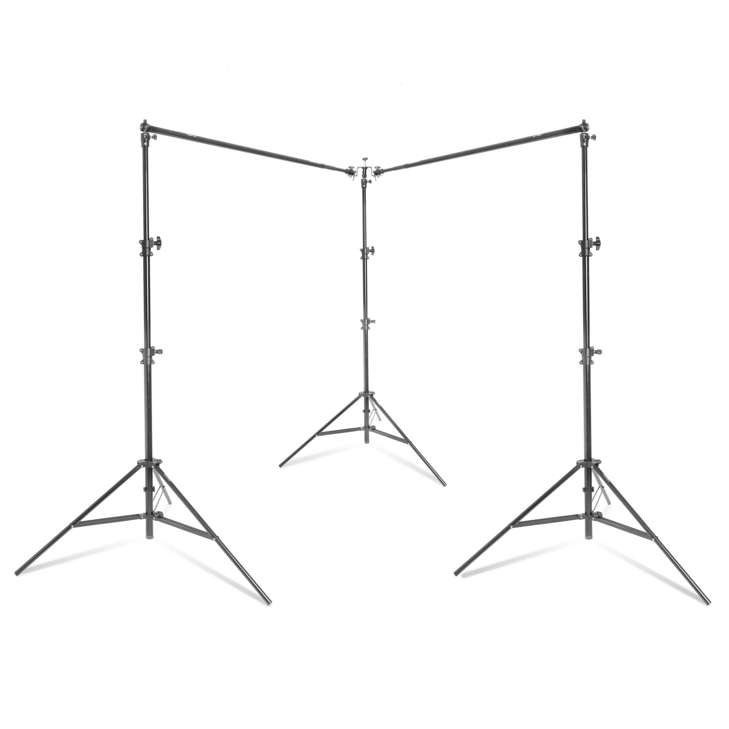 Professional Dual Telescopic Adjustable Background Support System - Perfect for Photography, Video Shooting & Live Streaming - Ideal for Studios, Content Creators & Home Use