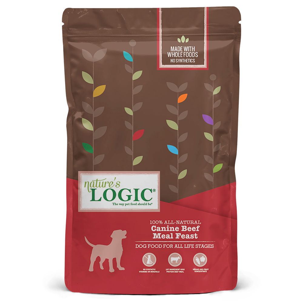 Nature's Logic Original Grains Canine Dry Food - Beef Meal Feast for Dogs | High Protein Grain-Inclusive Dog Food | Perfect for Adult Dogs with Sensitive Stomachs | Ideal for Daily Meals & Training Treats