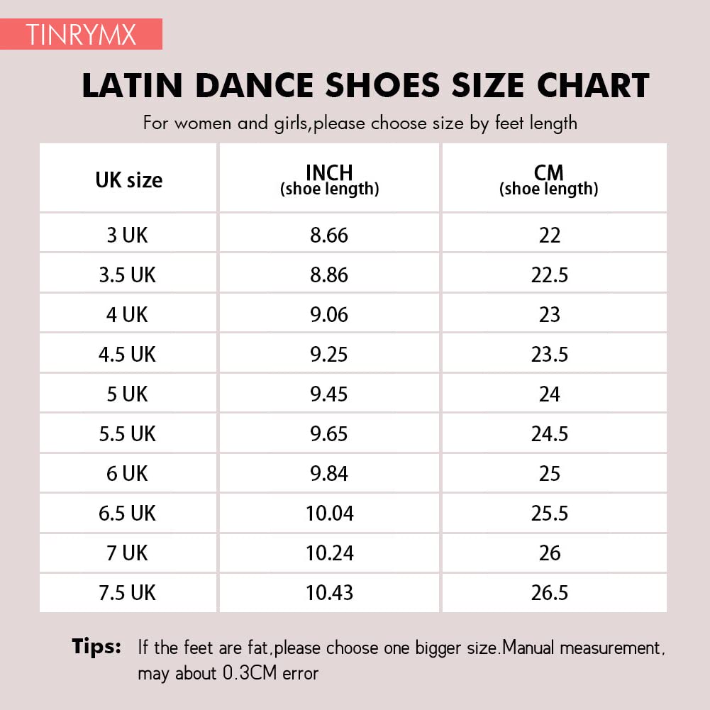 TINRYMX Women's Latin Dance Shoes for Salsa, Tango & Ballroom - Comfortable & Stylish Model QJW272 | Perfect for Performances, Practice & Social Dancing