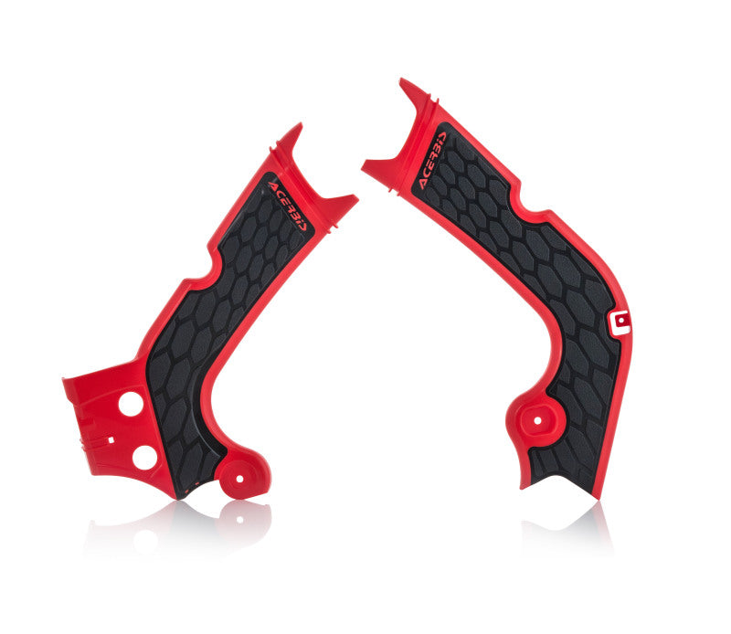 Acerbis X Grip Frame Guards for Honda CRF250R/RX & CRF450R/RX (2017-2019) - Red/Black - Durable Motorcycle Protection for Off-Road Riding & Racing