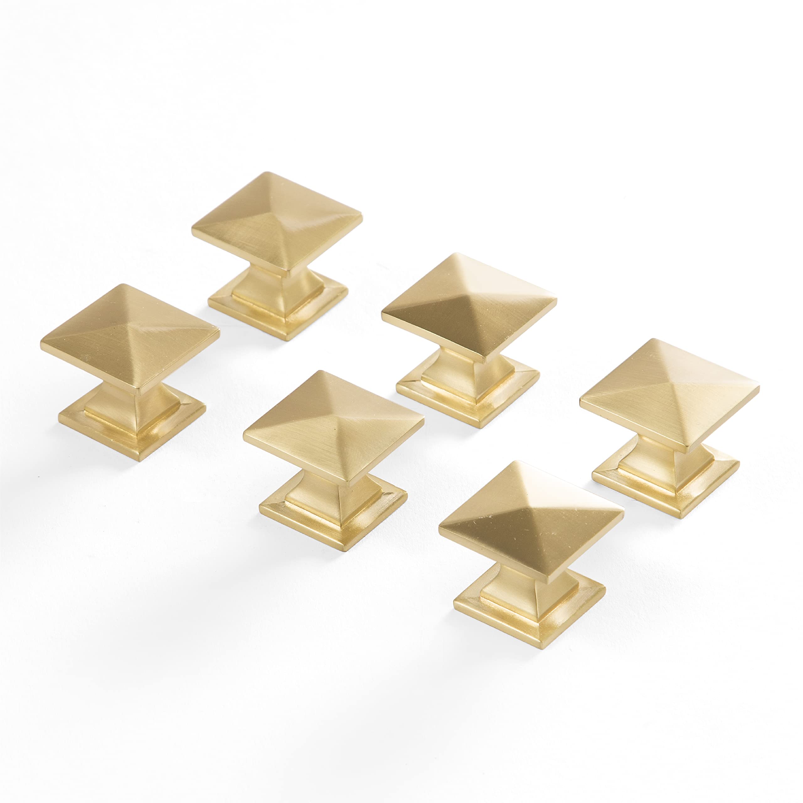 BINO | 6-Pack Brass Cabinet Knobs - 1.2