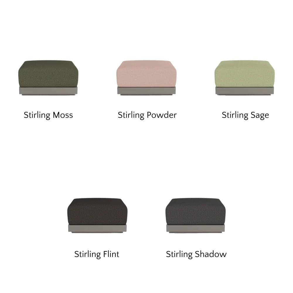 Antigua Outdoor Ottoman - Waterproof Patio Furniture, Weather-Resistant Garden Stool for Poolside, Deck, or Backyard Relaxation