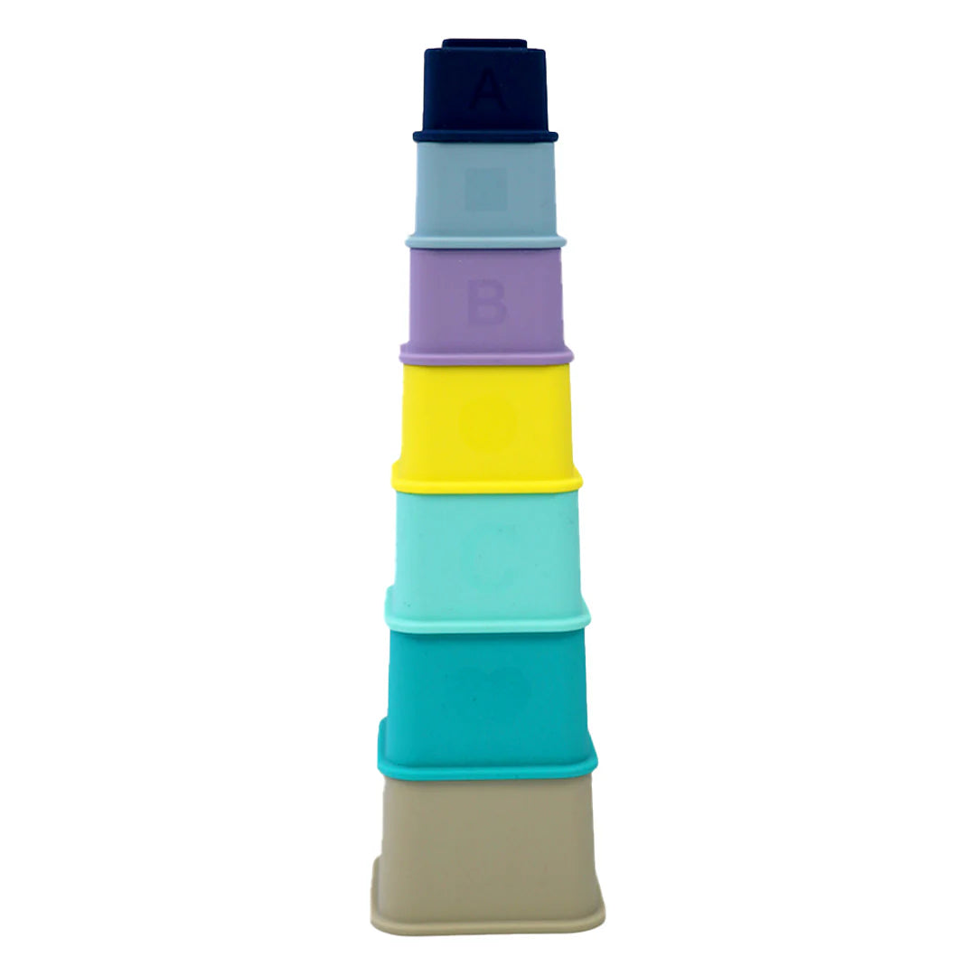 bbluv® Stak – Silicone Stacking Cubes for Babies & Toddlers – Educational Sensory Toys for Early Learning & Playtime Fun