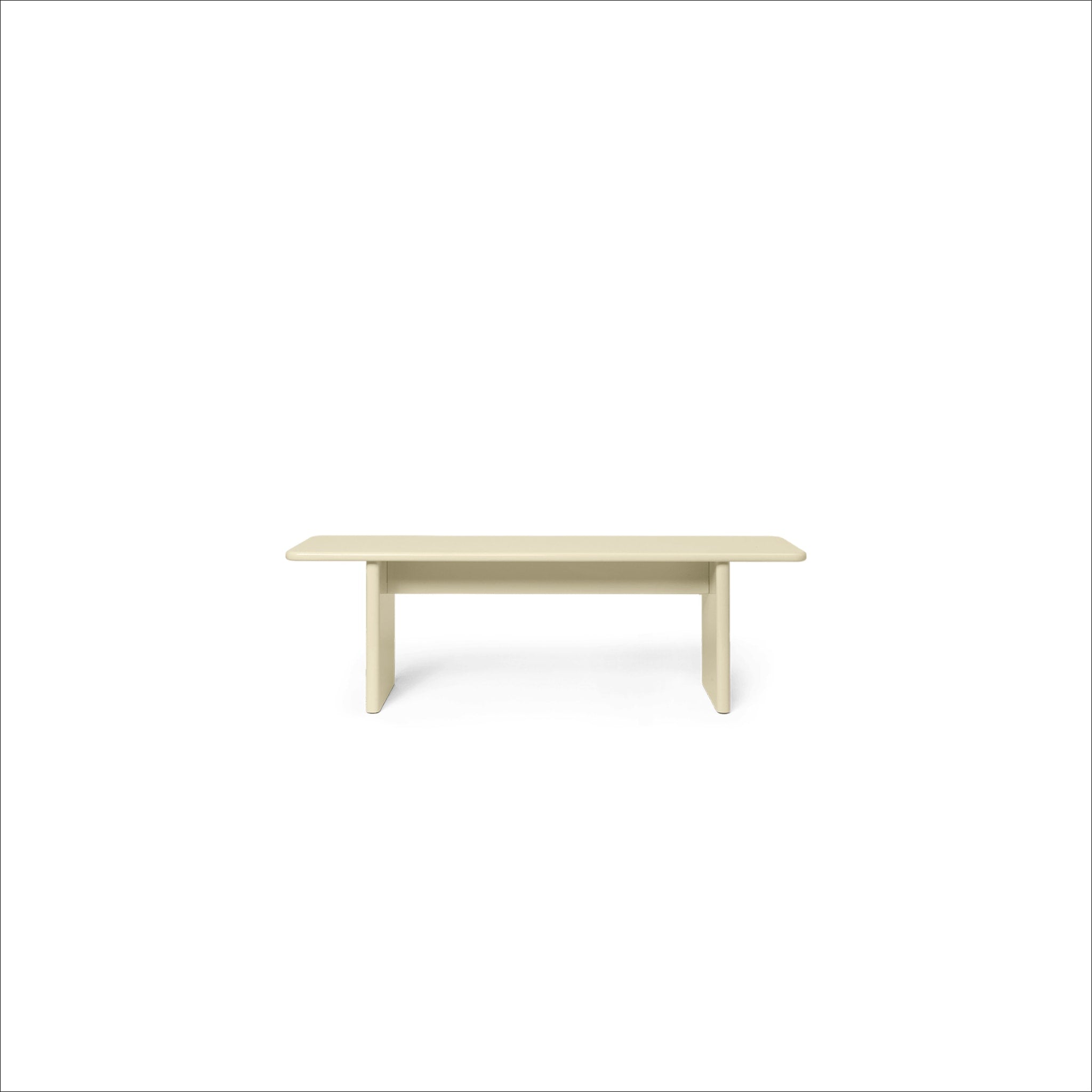 FERM LIVING Rink Bench - Modern Wooden Entryway Bench with Storage, Eggshell White (2 Sizes) - Perfect for Hallway, Bedroom, or Living Room Organization