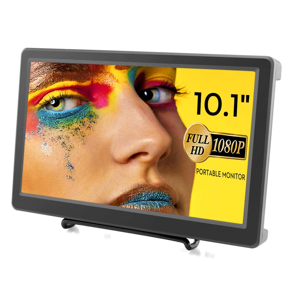 10.1 Inch ELECROW Mini Monitor - 1920x1080 Full HD IPS Screen with HDMI/VGA Inputs | Compatible with Raspberry Pi, CCTV, Gaming Consoles & Windows PC | Perfect for DIY Projects, Home Security & Portable Gaming