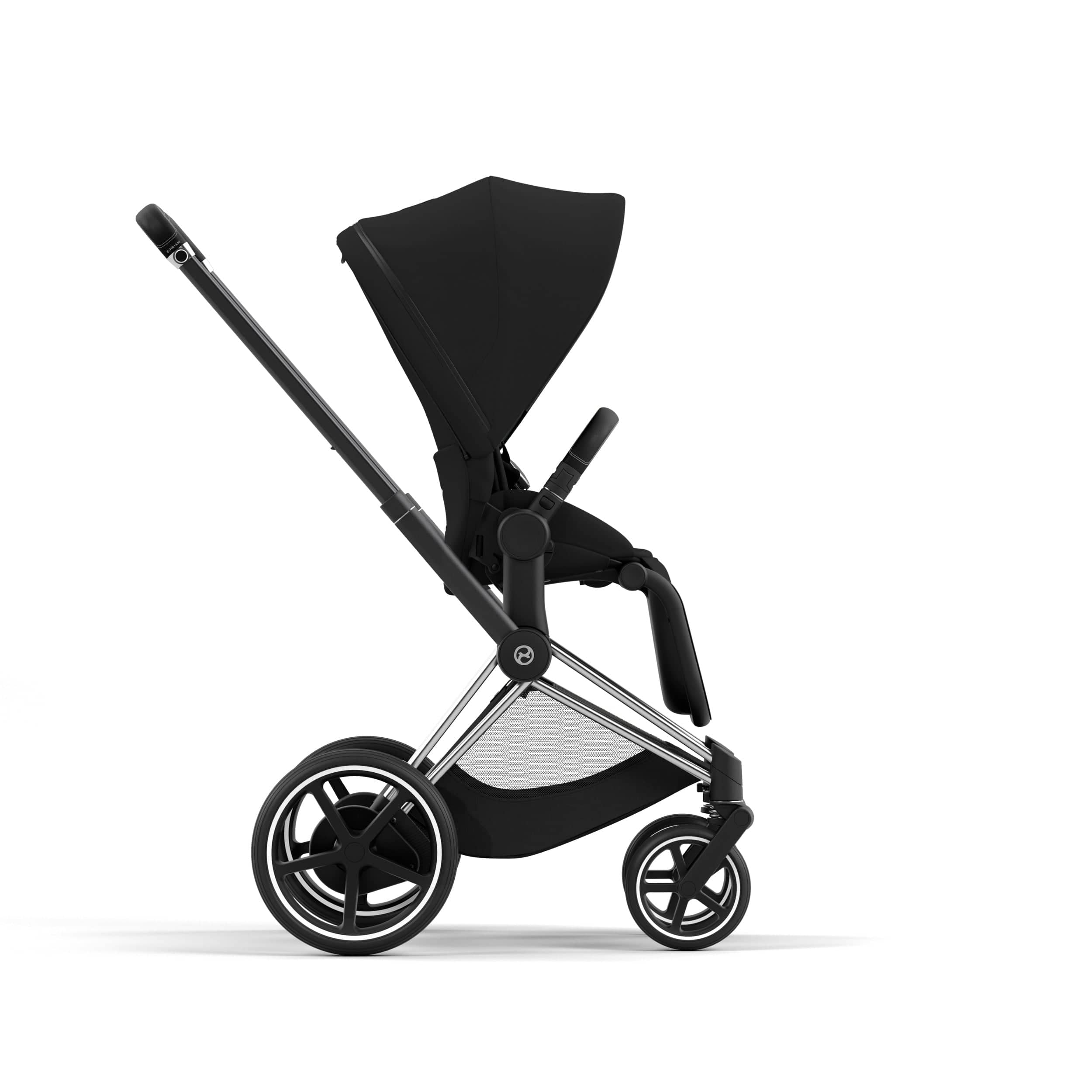 Cybex ePriam 2 Complete Stroller - Lightweight Chrome & Black Baby Stroller for Newborns to Toddlers | Perfect for City Walks, Shopping & Travel