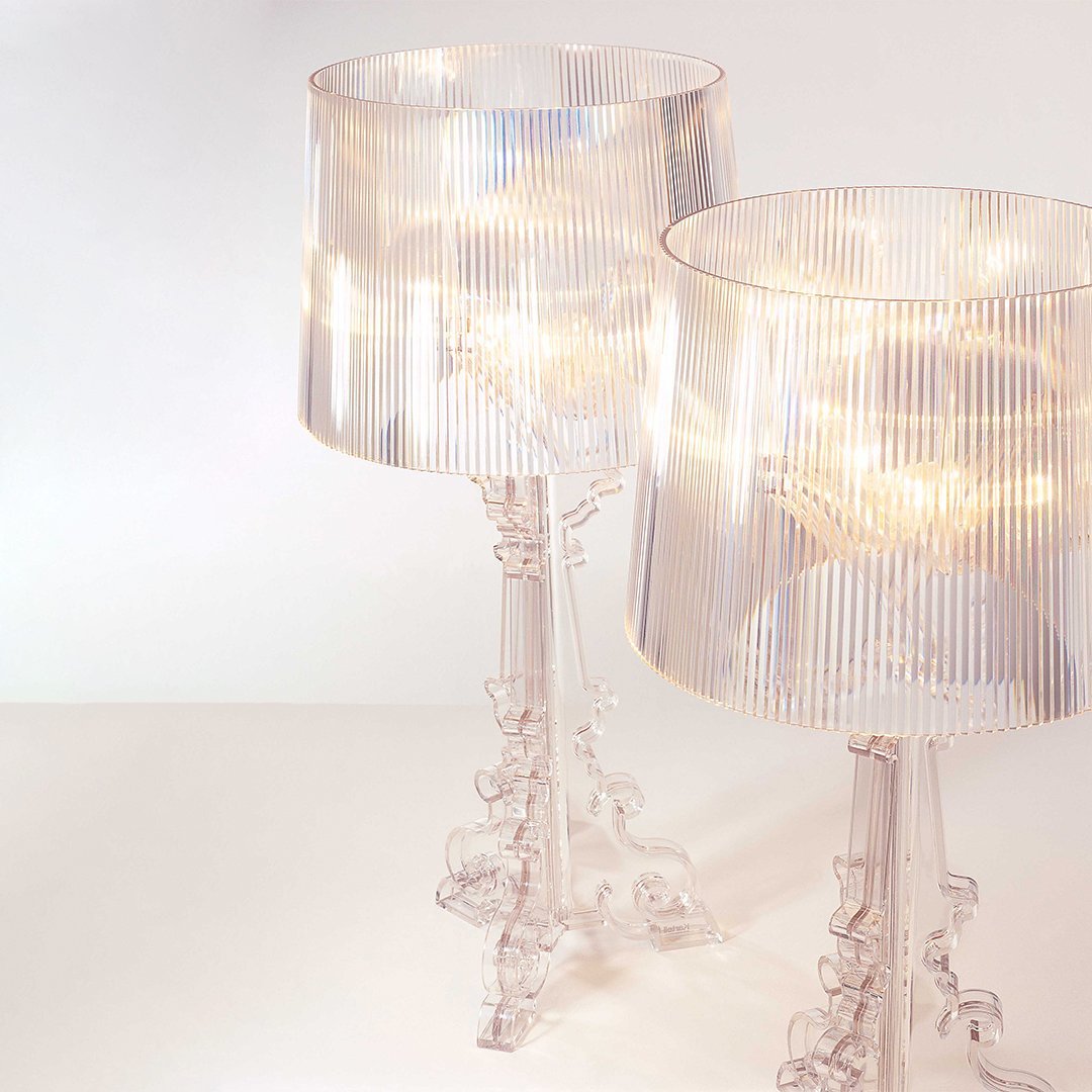 Bourgie Table Lamp - Modern Crystal Glass LED Desk Light for Living Room, Bedroom & Office Decor - Elegant Home Lighting Solution