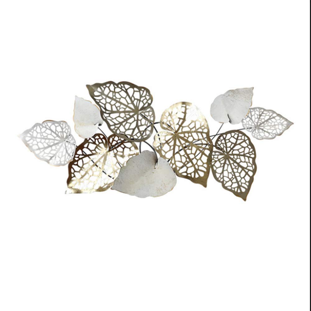 ZQCZ Large Metal Wall Art Sculpture - Creative Leaf Wall Hanging Décor for Living Room, Bedroom & Office - 14x36 Inches Modern Home Decoration