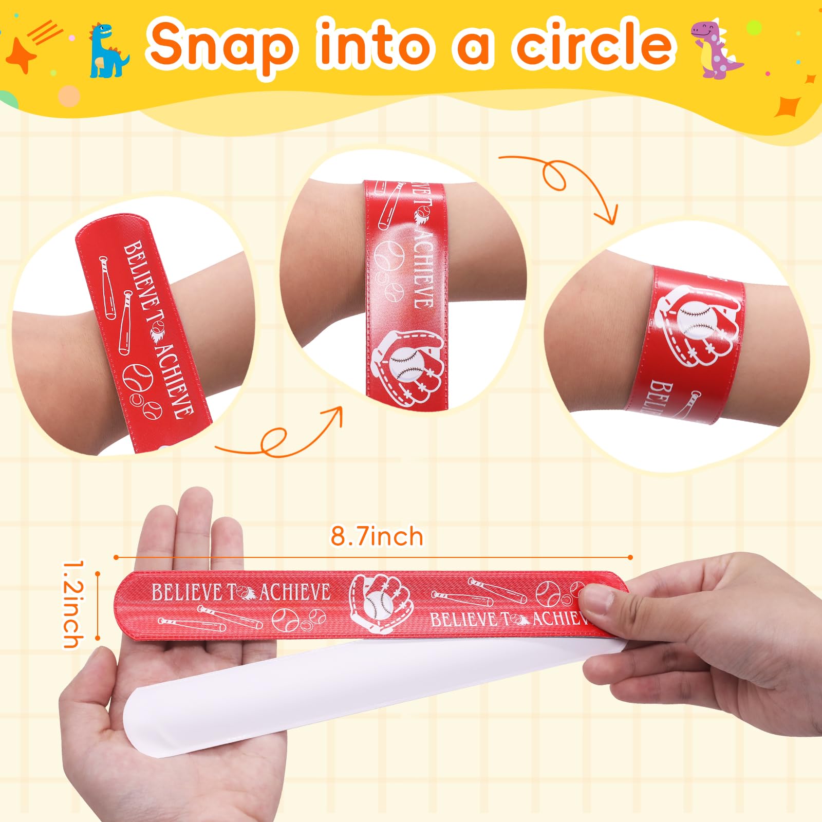 144PCS Slap Bracelets for Kids 8-12 - Bulk Party Favors, Christmas Gifts & Classroom Rewards - Fun Snap Bracelets for Birthday Parties, School Incentives & Holiday Celebrations - Perfect for Birthdays, Christmas Stocking Stuffers & Classroom Prize Boxes