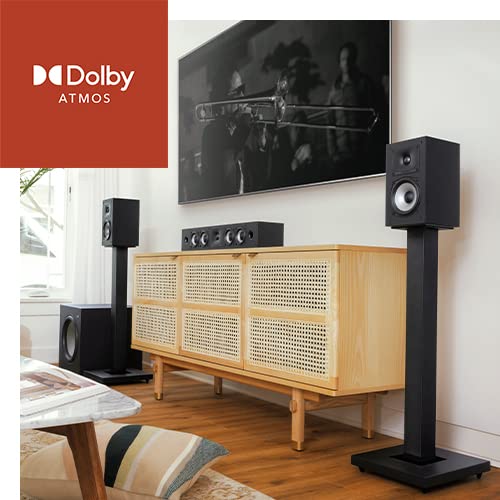 Polk Monitor XT20 Bookshelf Speakers (Pair) - Hi-Res Audio Certified, Dolby Atmos & DTS:X Compatible, 1