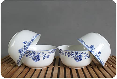 10oz Thin & Lightweight Bone China Bowl Set - 6-Piece 4.5