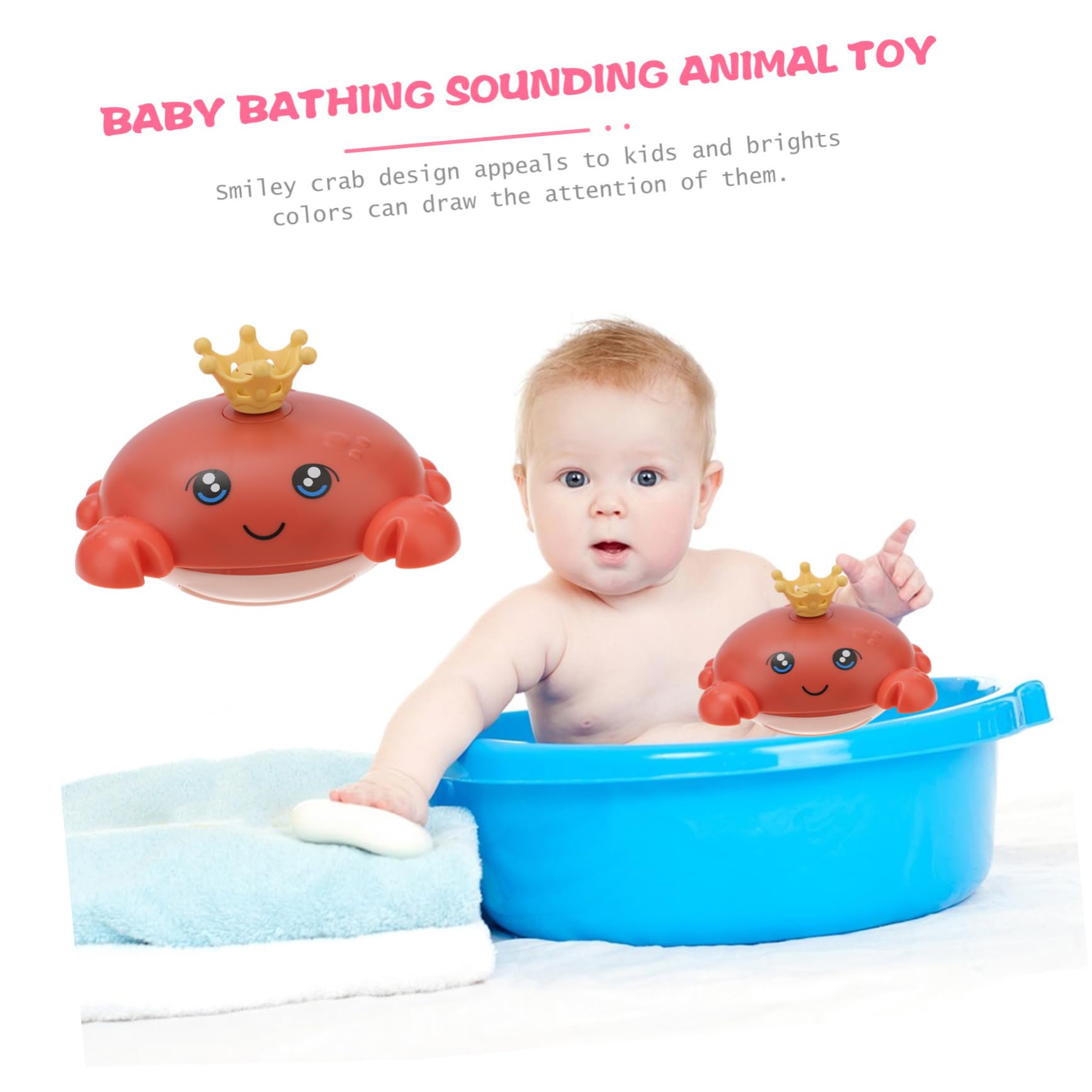 FAVOMOTO 1 Set Orange ABS Induction Water Spray Ball - Bath Toys for Kids, Shower Plaything, Water Spray Toy for Outdoor & Indoor Play - Perfect for Pool, Beach, Bathtime Fun