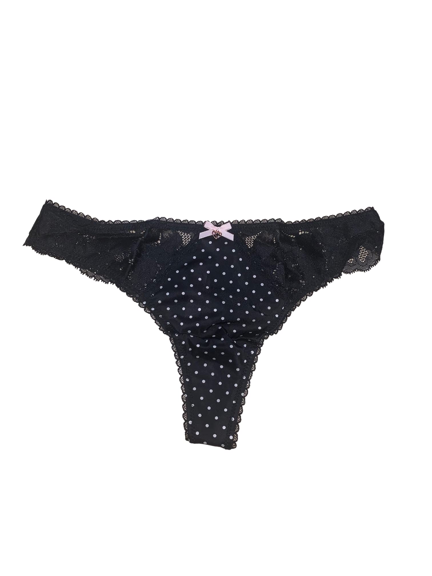 Victoria's Secret Body By Victoria Lace Thong Panty - Black | Sexy Underwear for Women | Perfect for Date Night & Special Occasions