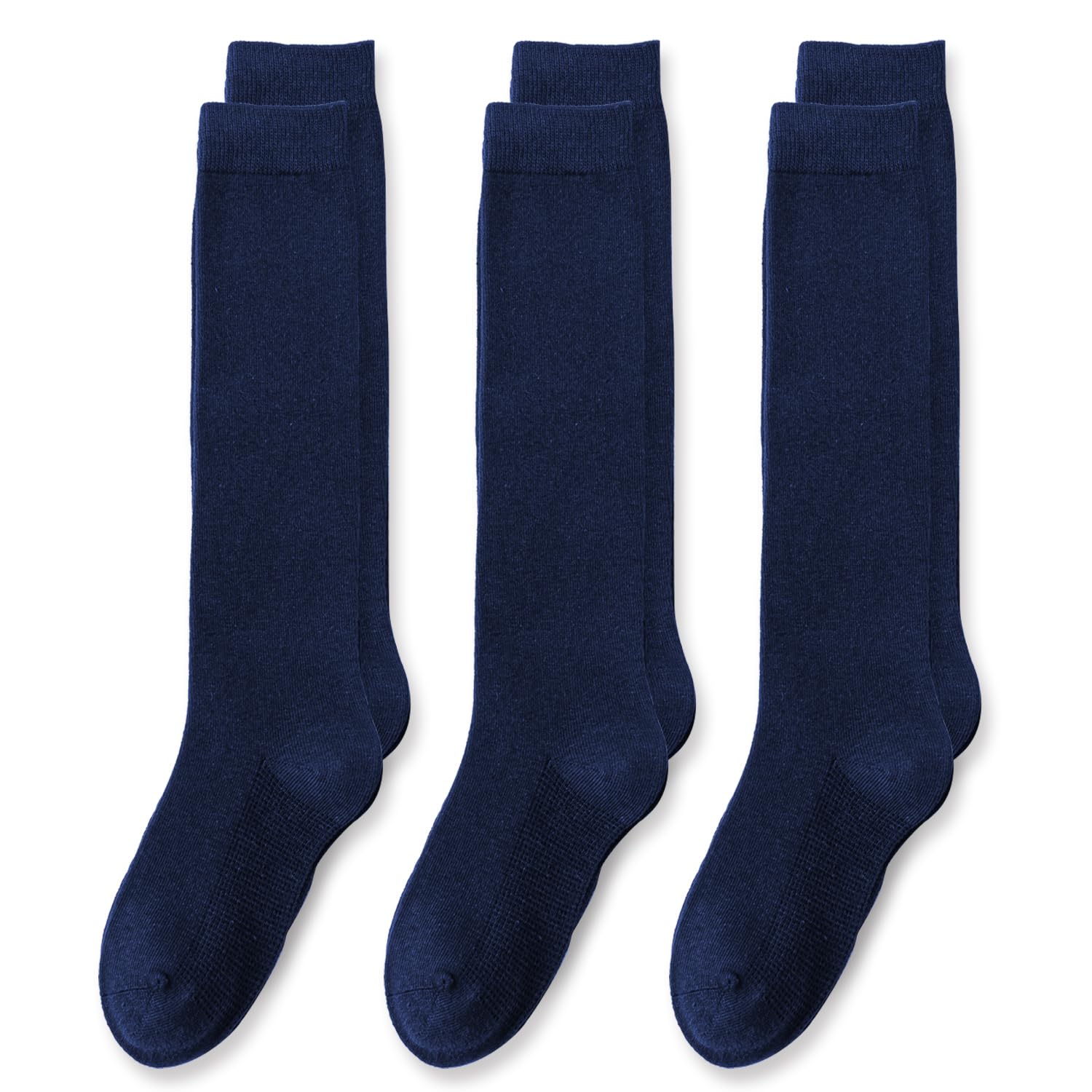 EPEIUS Girls Knee High Socks - Seamless Cotton School Uniform Socks for Kids & Boys - Over The Calf Socks (3/5 Pack) - Perfect for School, Uniform Dress Codes & Everyday Comfort