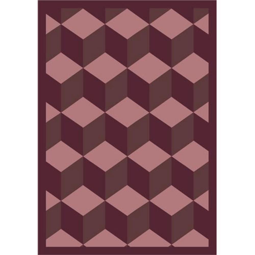 Joy Carpets Kaleidoscope Highrise Whimsical Area Rugs - Soft & Durable Plum Purple Kids Room Rug, Playroom & Nursery Floor Decor for Girls & Boys