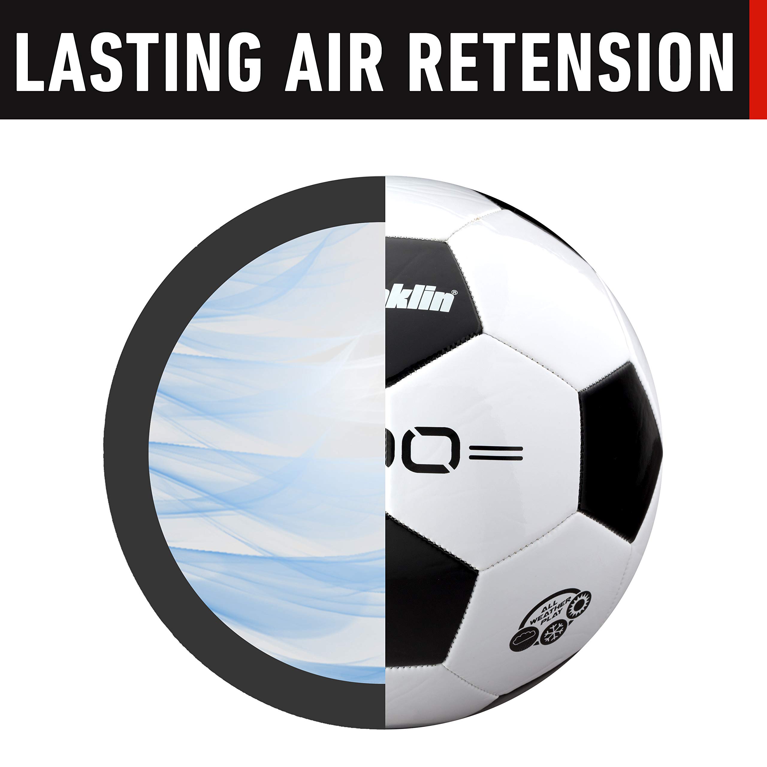 Franklin Sports Official Size Soccer Balls - Size 5 for Youth & Adult Training, Games, Matches - Durable Outdoor & Indoor Soccer Ball for Practice, School, League Play