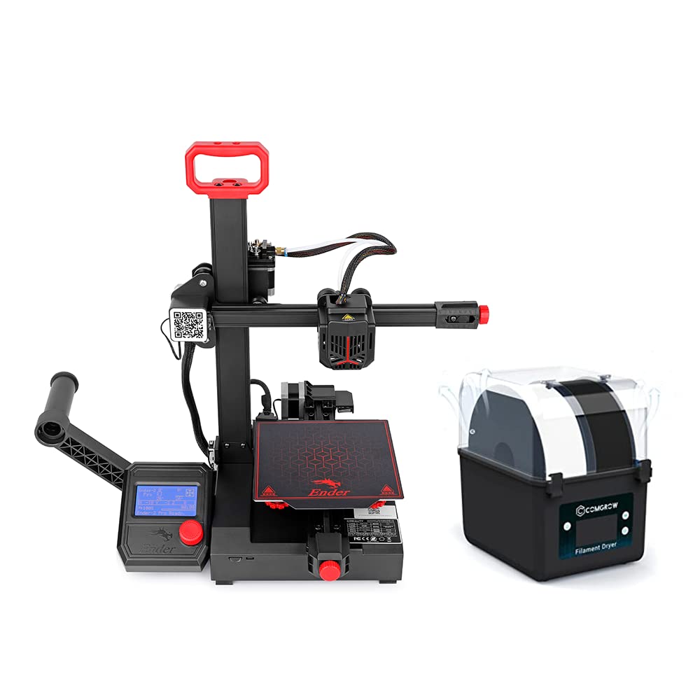 Creality Ender 2 Pro 3D Printer Kit with Comgrow Filament Dry Box & 2 Rolls PLA Filament 1.75mm - Perfect for Home DIY Projects, Prototyping and Educational Use