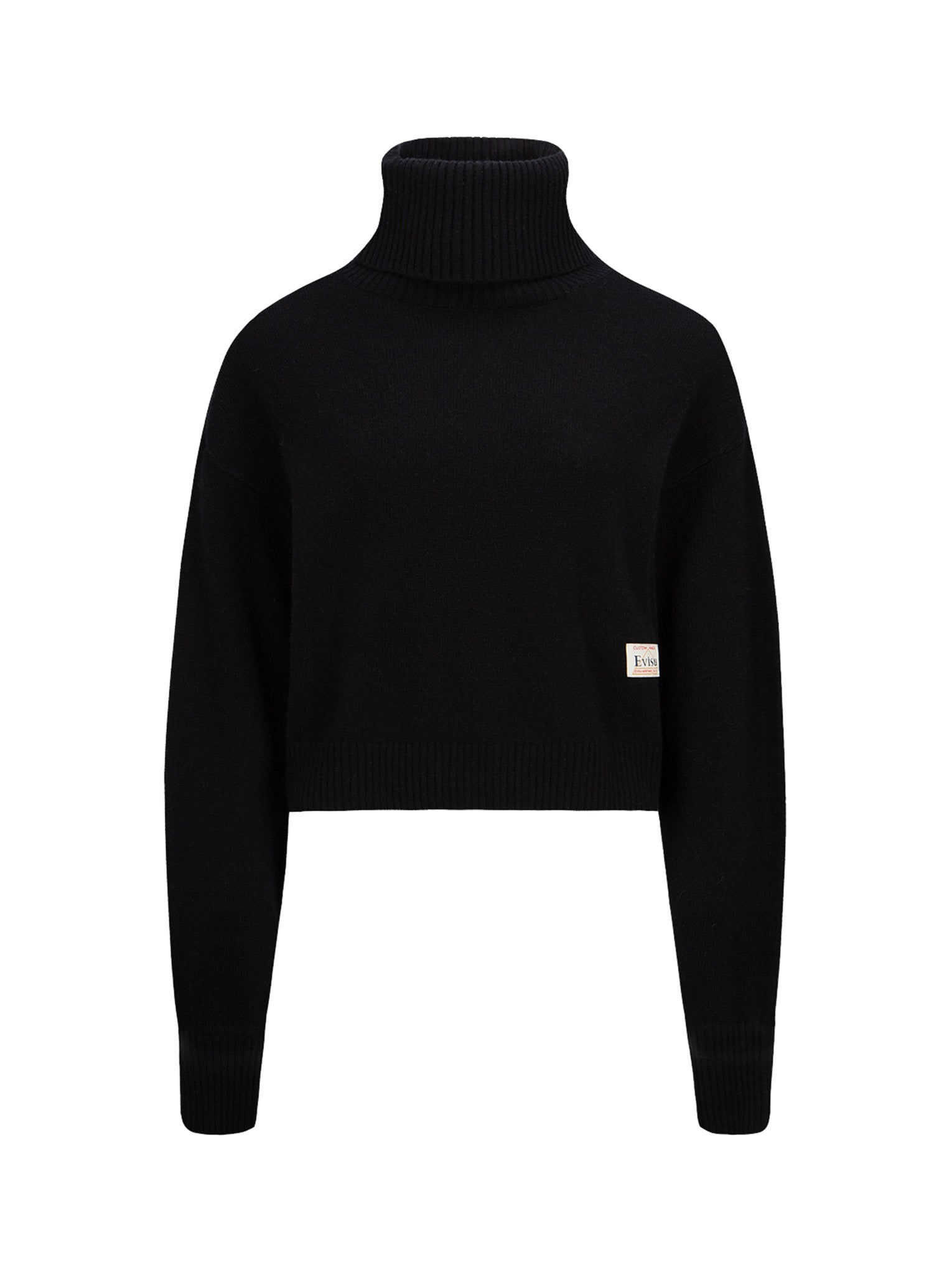 Kamon Embroidery Turtleneck Knitted Pullover Sweater - Japanese Inspired Winter Warm Casual Wear for Women & Men