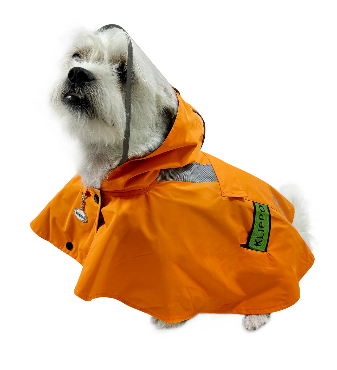 Clear View Poncho Raincoat - Waterproof Orange Rain Poncho for Outdoor Activities, Camping, Hiking & Festivals