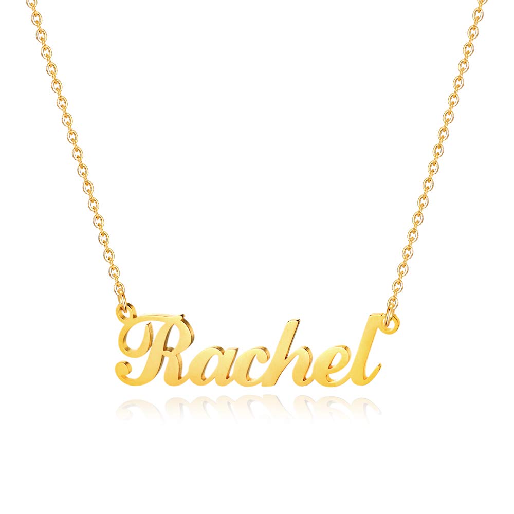 Custom Name Necklace for Women & Girls - 18K Gold Plated Personalized Monogram Necklace | Perfect Gift for Birthday, Anniversary & Valentine's Day | M MOOHAM Jewelry