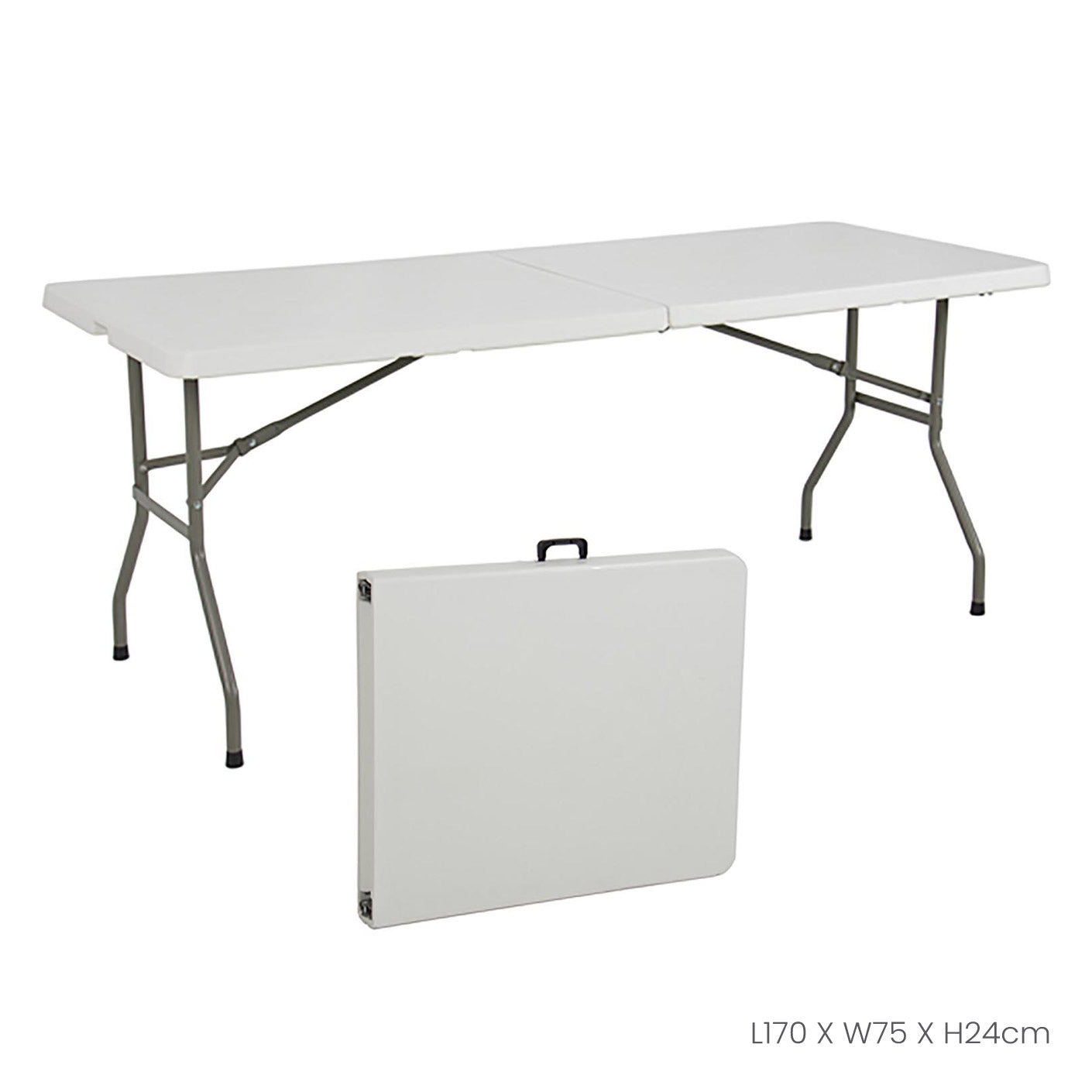 75x180cm Folding Table - Heavy Duty Portable Camping & Picnic Table for Outdoor, Home, Office, and Events (Model: YCZ 180 HFH6757)
