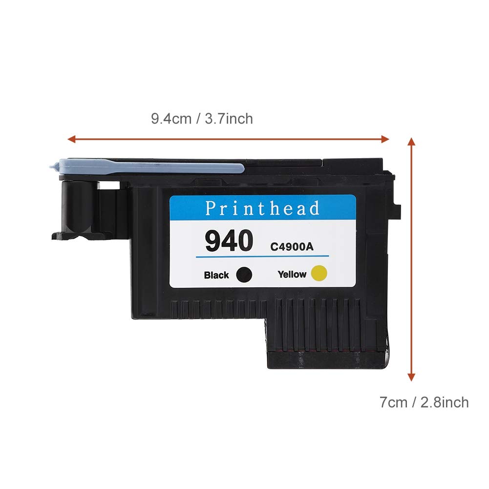 HP 940 C4900A C4901A Printheads for 8000 & 8500 Series Printers - High-Quality Black & Yellow Ink Cartridges for Smooth Printing & No Paper Jams - Ideal for Office Documents, Business Reports & High-Volume Printing