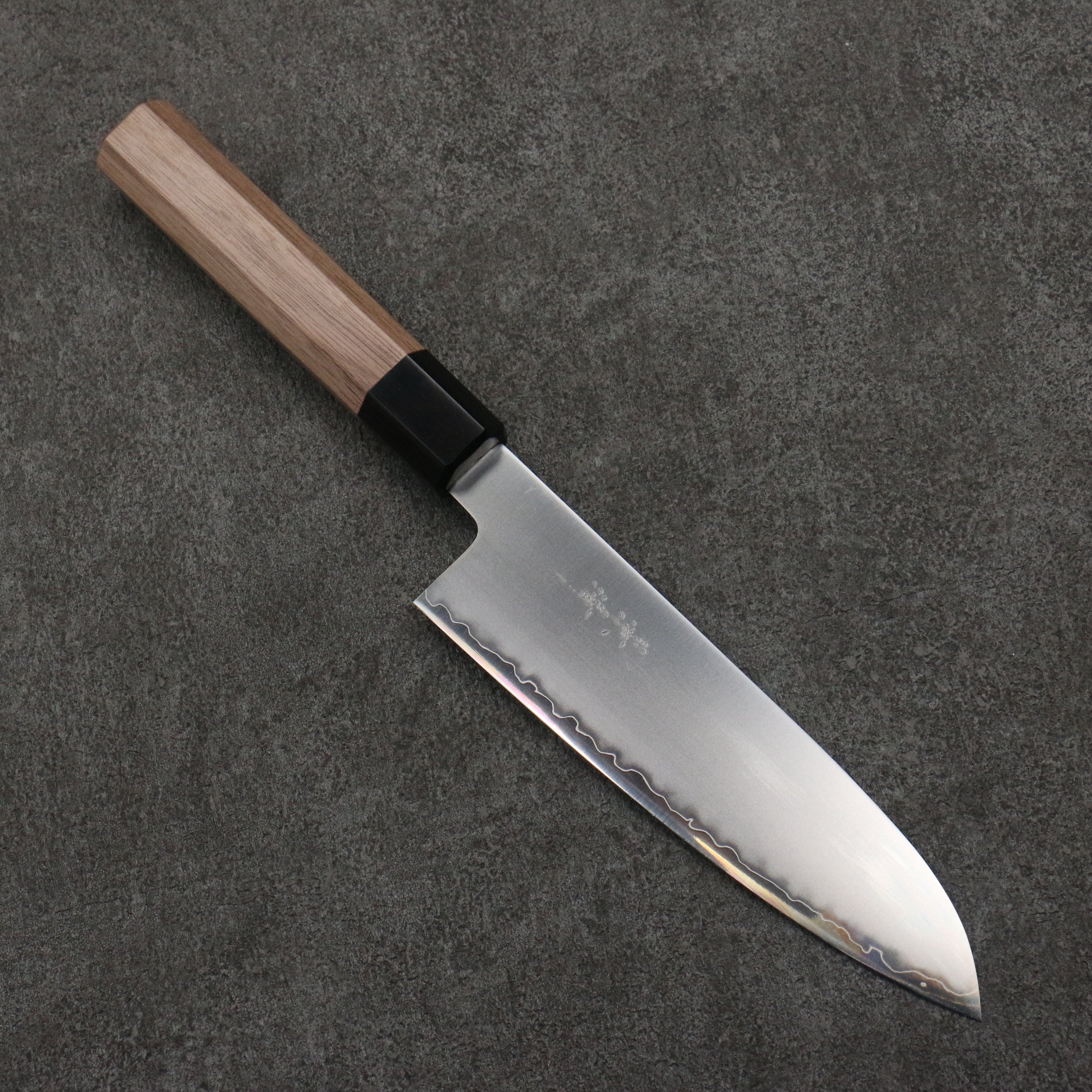 Premium Kagekiyo Chromax Steel Santoku Knife 180mm - Japanese Chef Knife with Walnut Handle for Slicing, Dicing, and Chopping Vegetables, Meat, and Fish - Perfect for Home Cooks and Professional Chefs