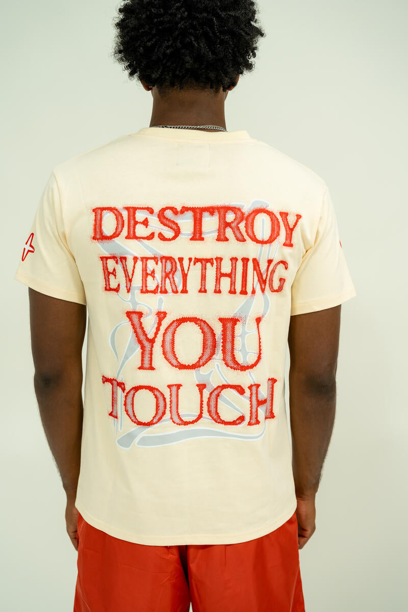 Vintage Destroy Graphic T-Shirt for Men - Retro Punk Style Cotton Tee | Perfect for Concerts, Streetwear & Casual Outfits