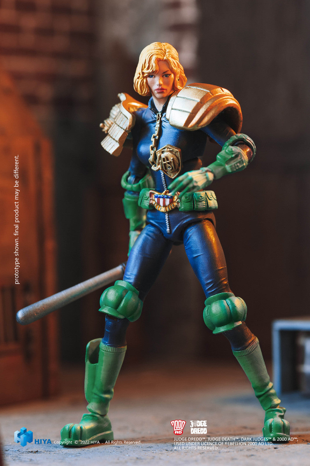 1/18 Scale HIYA 4-Inch Action Figure - Exquisite Mini Series Judge Dredd & Judge Anderson Collectible Toys for Display & Role Play | Perfect for Comic Fans & Collectors