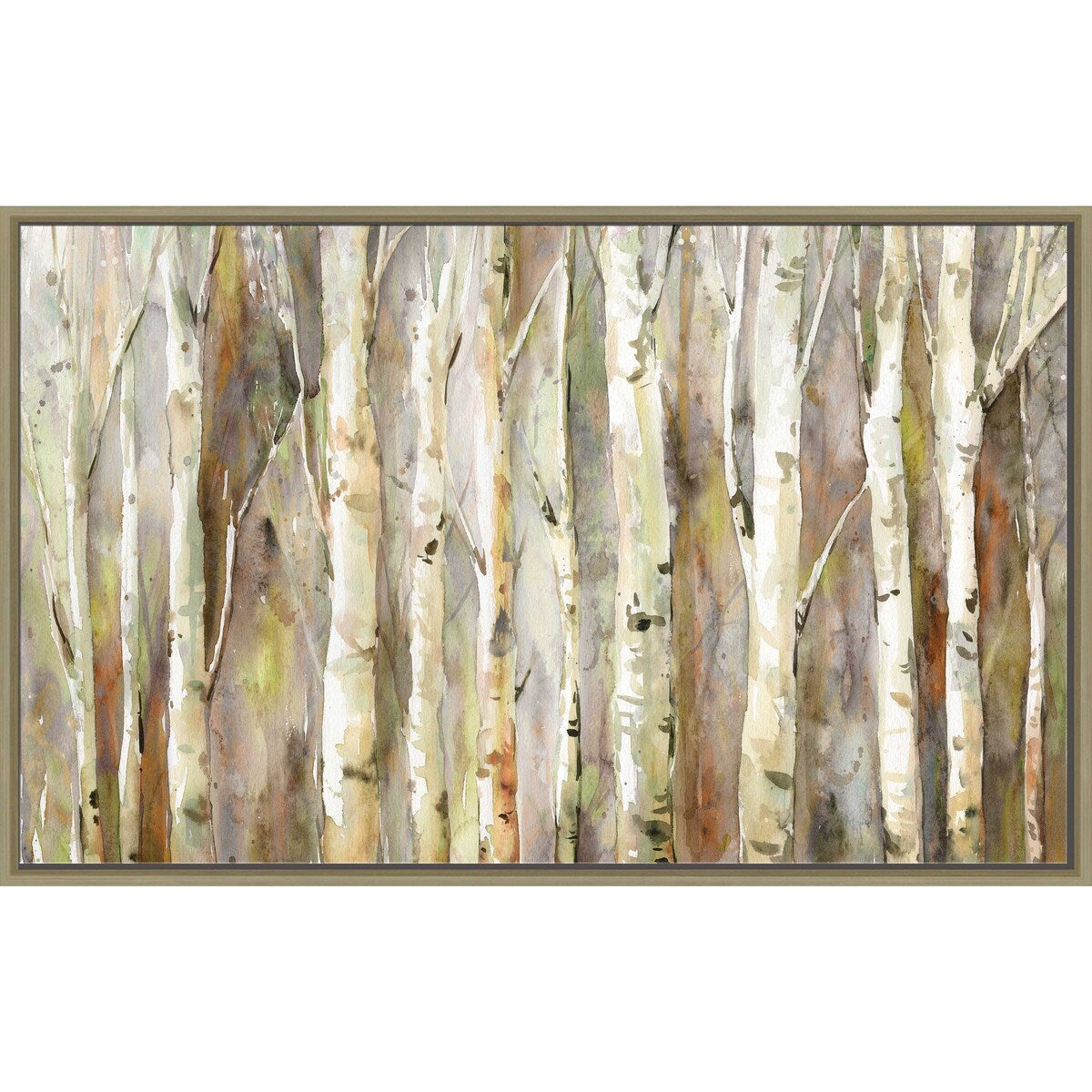 Birch Path by Carol Robinson - Premium Floating Canvas Wall Art - Nature Inspired Decor for Living Room, Bedroom & Office