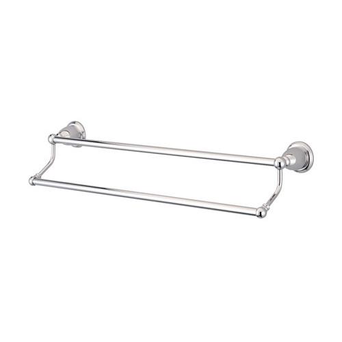 Chrome 24-Inch Double Towel Bar - Heavy Duty Bathroom Towel Rack with Mounting Hardware - BA1753C - Perfect for Bathroom, Spa, and Hotel Decor