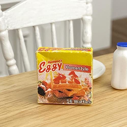 Miniature Frozen Waffles Box - 1:12 Scale Dollhouse Food Accessory for Realistic Kitchen & Bakery Displays