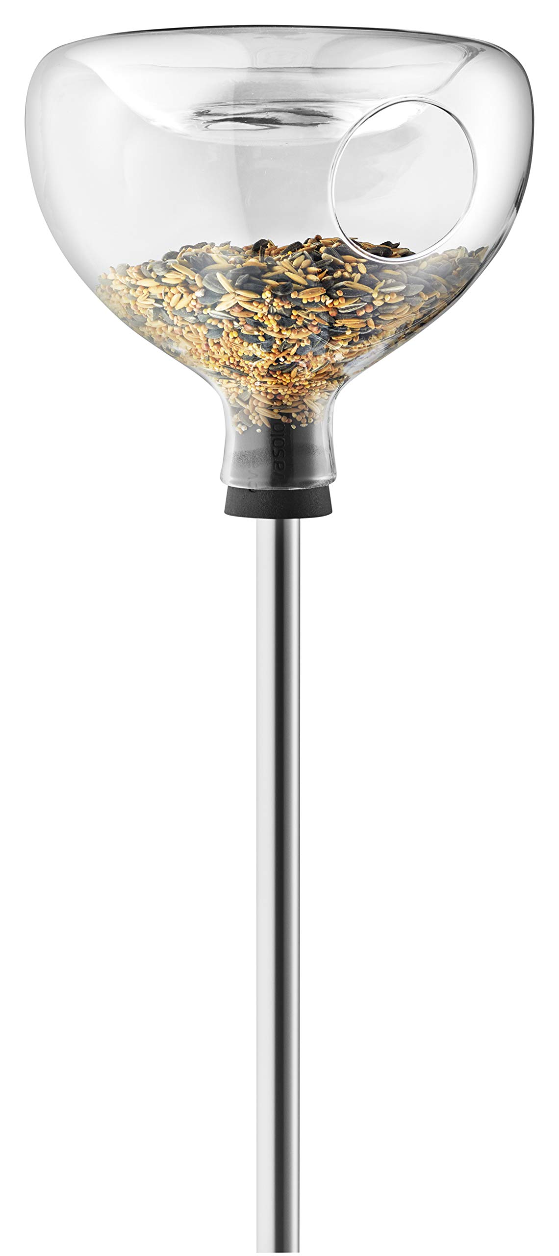 Eva Solo Multipurpose Glass Bird Bath with Feeder - Attract Small Garden Birds | Elegant Sculptural Design for Outdoor Decor | Perfect for Backyard, Patio & Garden Bird Watching